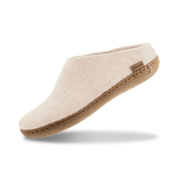 glerups Pantoffel mit Ledersohle Pantoffel mit Ledersohle Weiß