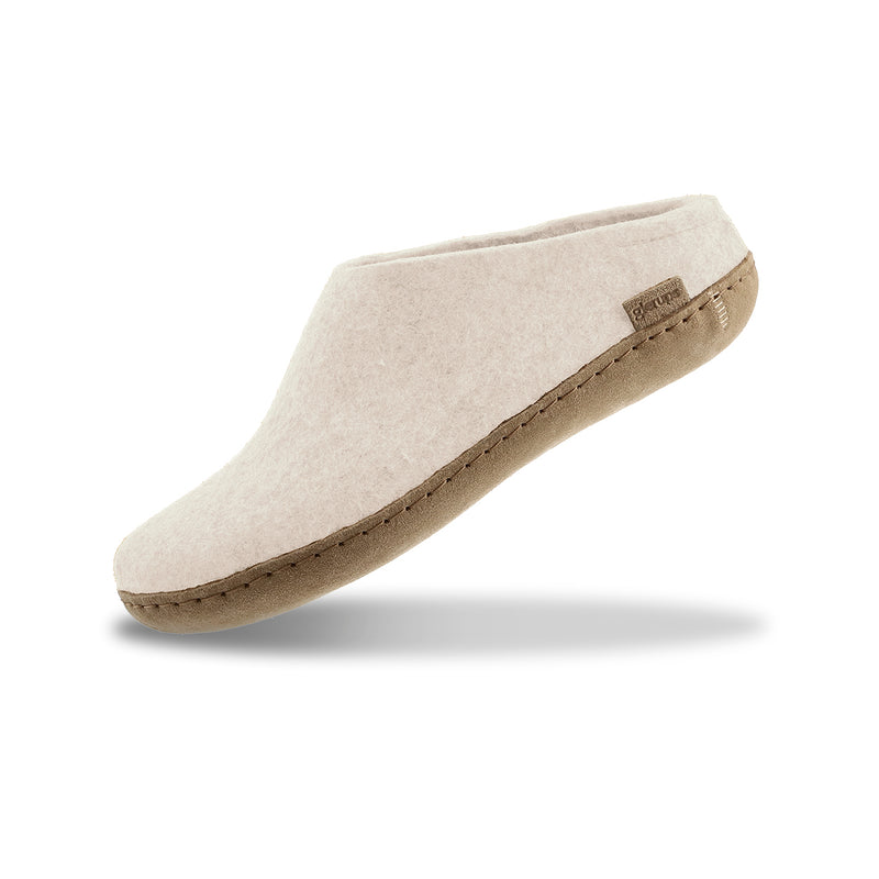 glerups Pantoffel mit Ledersohle Pantoffel mit Ledersohle Weiß