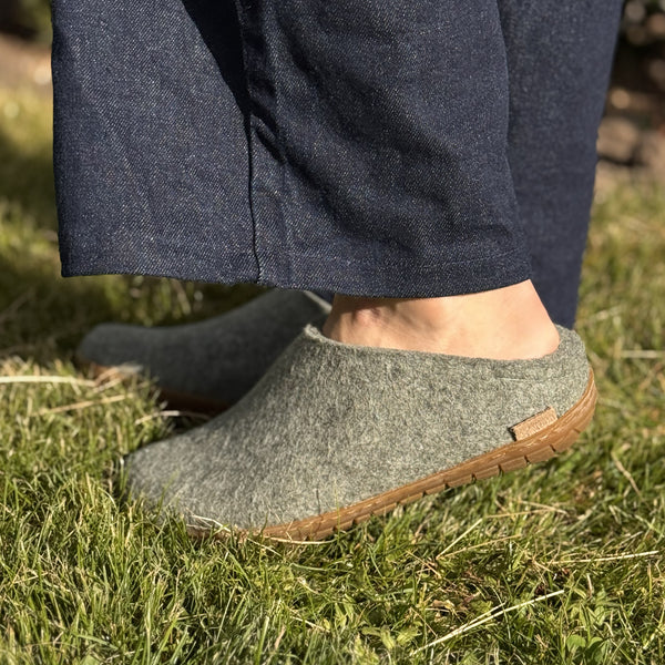 glerups Pantoffel mit Naturkautschuksohle - honey Pantoffel mit Naturkautschuk 14 Moss