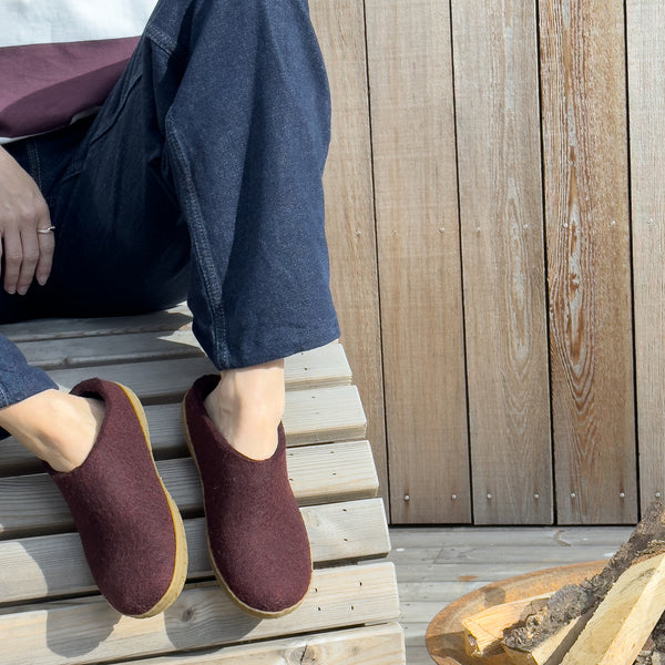 glerups Pantoffel mit Naturkautschuksohle - honey Pantoffel mit Naturkautschuk 15 Beet