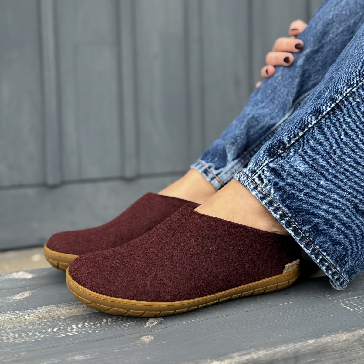 glerups Pantoffel mit Naturkautschuksohle - honey Pantoffel mit Naturkautschuk 15 Beet