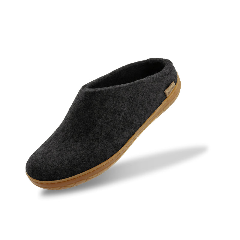 glerups Pantoffel mit Naturkautschuksohle - honey Pantoffel mit Naturkautschuk Anthrazit