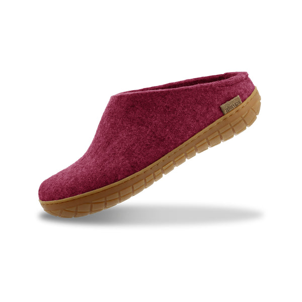 glerups Pantoffel mit Naturkautschuksohle - honey Pantoffel mit Naturkautschuk Cranberry
