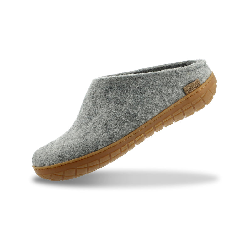 glerups Pantoffel mit Naturkautschuksohle - honey Pantoffel mit Naturkautschuk Grau