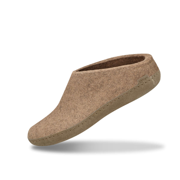 glerups Pantoffel mit Ledersohle Pantoffel mit Ledersohle 12 Sand