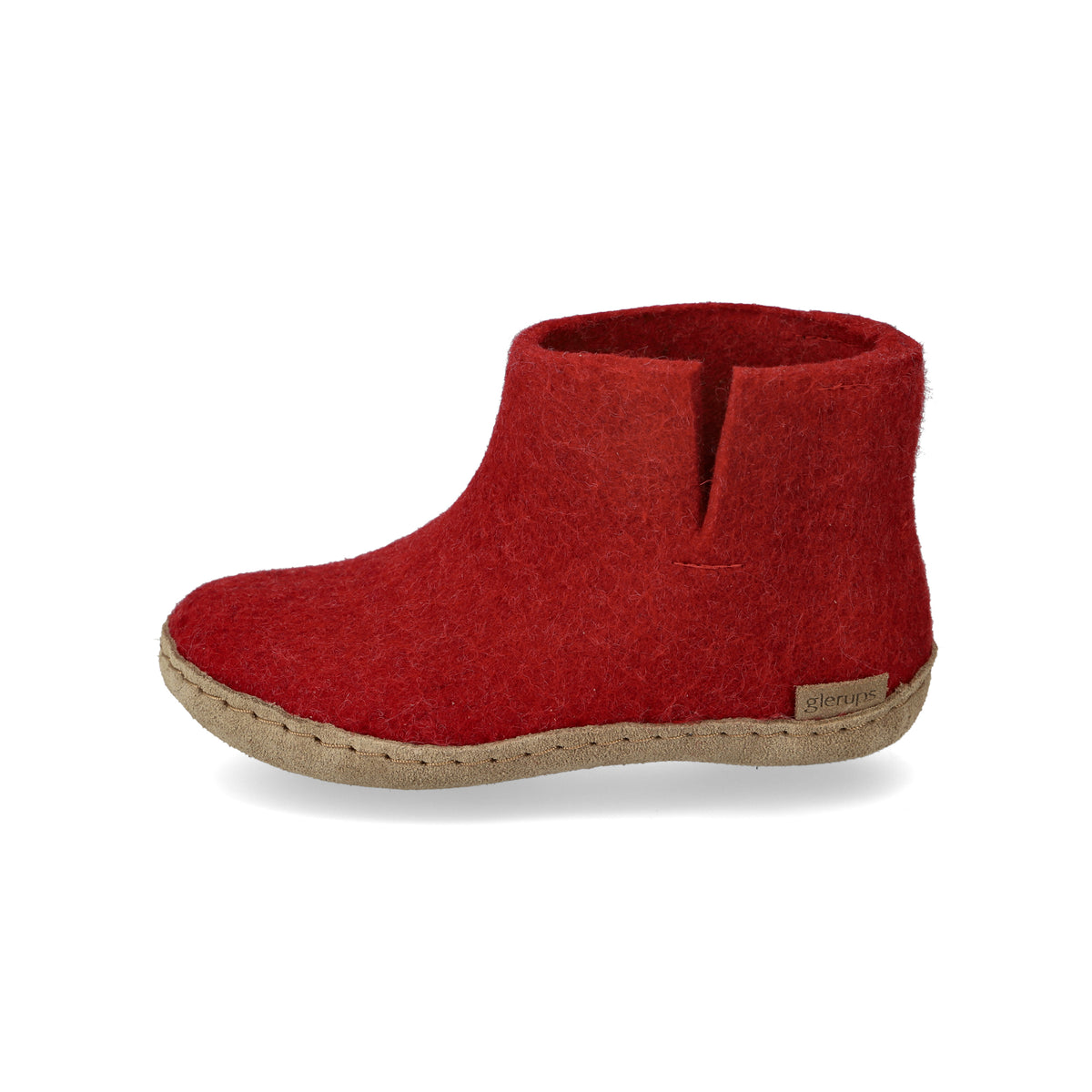 glerups Filzstiefel junior Filzstiefel mit Ledersohle Rot