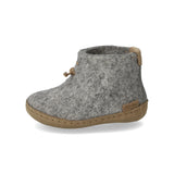 glerups Filzstiefel kinder Filzstiefel mit Ledersohle Grau