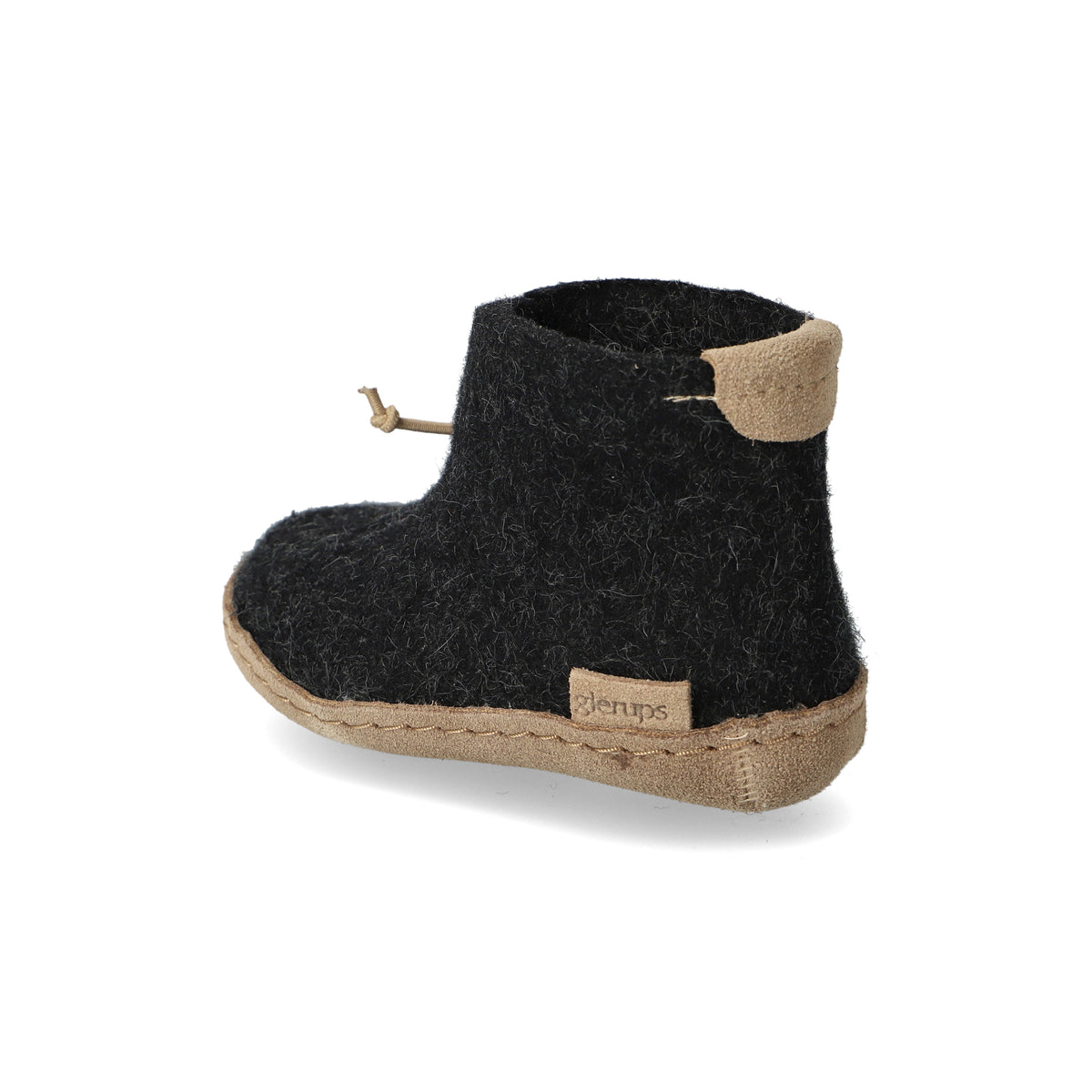 glerups Filzstiefel kinder Filzstiefel mit Ledersohle Anthrazit