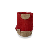glerups Filzstiefel kinder Filzstiefel mit Ledersohle Rot