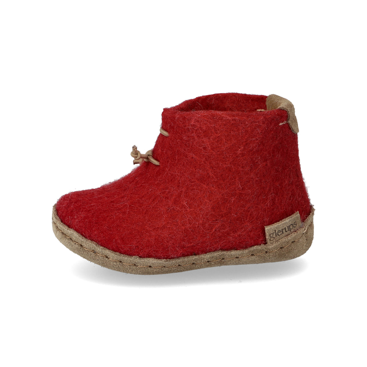 glerups Filzstiefel kinder Filzstiefel mit Ledersohle Rot