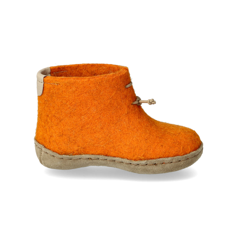 glerups Filzstiefel kinder Filzstiefel mit Ledersohle 22 Orange