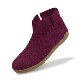 glerups Filzstiefel mit Ledersohle Filzstiefel mit Ledersohle Cranberry