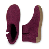 glerups Filzstiefel mit Ledersohle Filzstiefel mit Ledersohle Cranberry