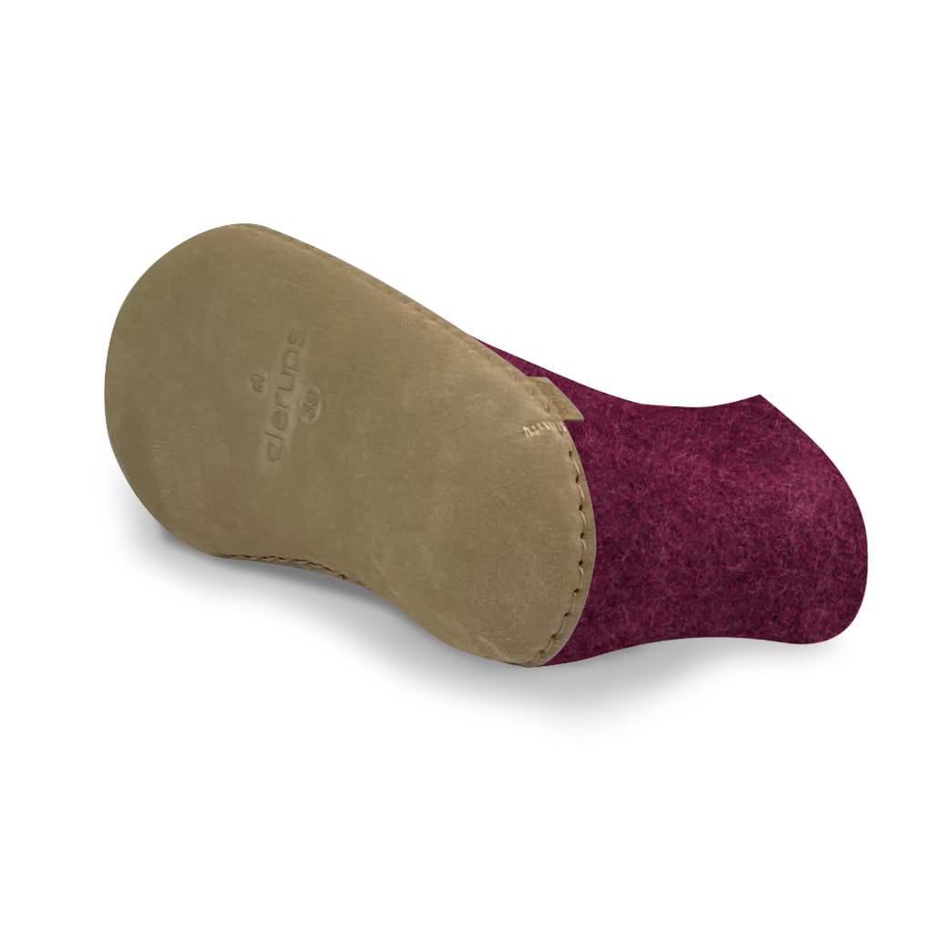 glerups Filzstiefel mit Ledersohle Filzstiefel mit Ledersohle Cranberry
