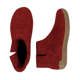 glerups Filzstiefel mit Ledersohle Filzstiefel mit Ledersohle Rot