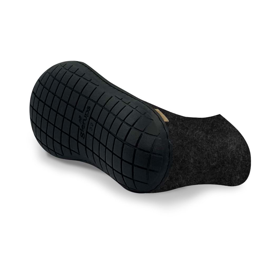 glerups Filzstiefel mit Naturkautschuksohle - schwarz Filzstiefel mit Naturkautschuk Anthrazit