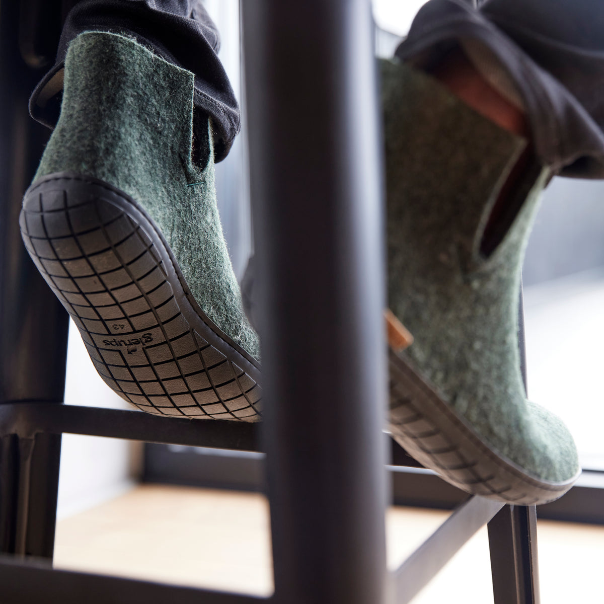 glerups Filzstiefel mit Naturkautschuksohle - schwarz Filzstiefel mit Naturkautschuk Forest