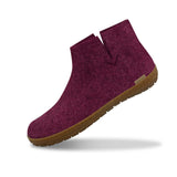 glerups Filzstiefel mit Naturkautschuksohle Filzstiefel mit Naturkautschuk Cranberry