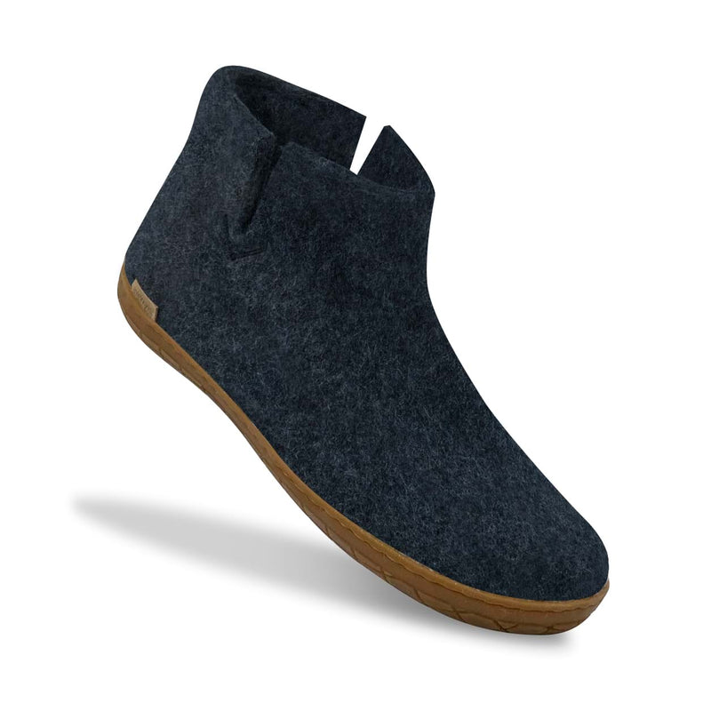 glerups Filzstiefel mit Naturkautschuksohle Filzstiefel mit Naturkautschuk Denim