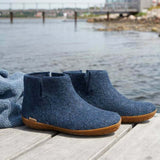 glerups Filzstiefel mit Naturkautschuksohle Filzstiefel mit Naturkautschuk Denim