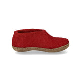 glerups Hausschuhe junior Hausschuhe mit Ledersohle Rot