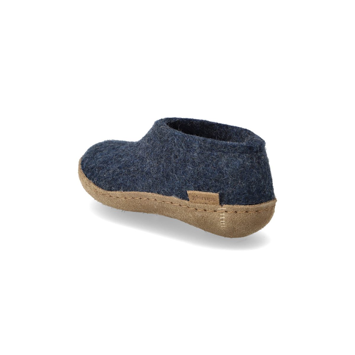 glerups Hausschuhe junior Hausschuhe mit Ledersohle Denim