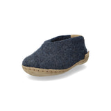 glerups Hausschuhe kinder Hausschuhe mit Ledersohle Denim