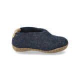glerups Hausschuhe kinder Hausschuhe mit Ledersohle Denim