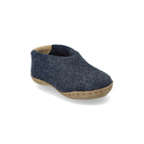 glerups Hausschuhe kinder Hausschuhe mit Ledersohle Denim