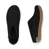 glerups Pantoffel mit Ledersohle Pantoffel mit Ledersohle Anthrazit