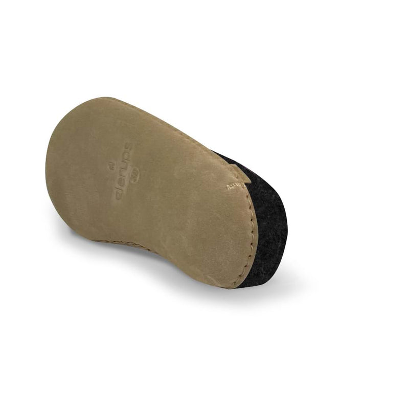 glerups Pantoffel mit Ledersohle Pantoffel mit Ledersohle Anthrazit