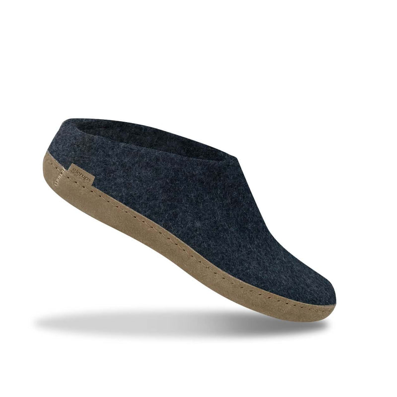 glerups Pantoffel mit Ledersohle Pantoffel mit Ledersohle Denim