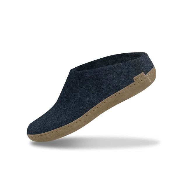 glerups Pantoffel mit Ledersohle Pantoffel mit Ledersohle Denim