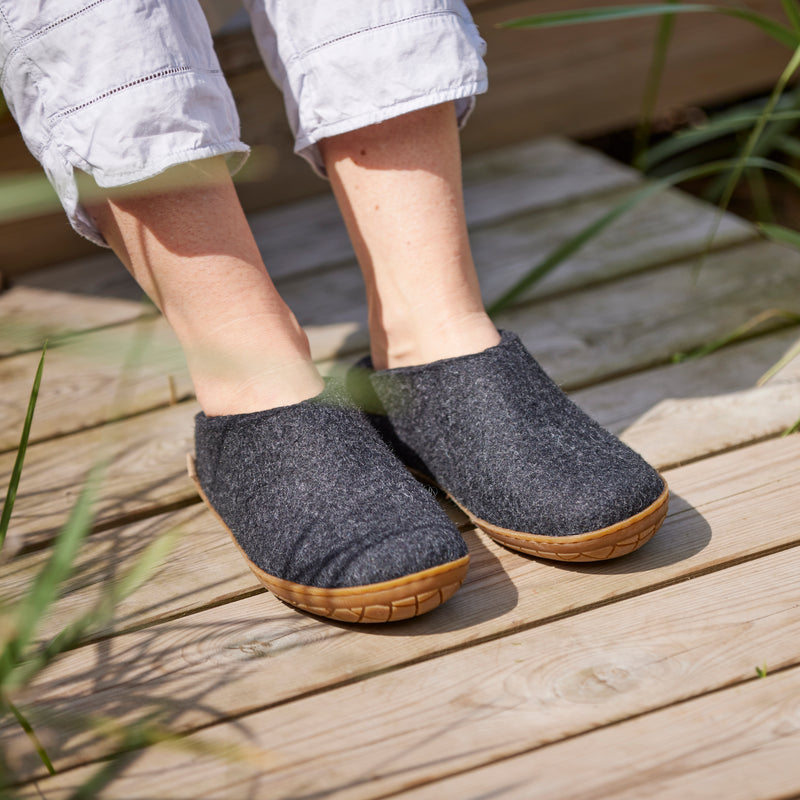 glerups Pantoffel mit Naturkautschuksohle - honey Pantoffel mit Naturkautschuk Anthrazit