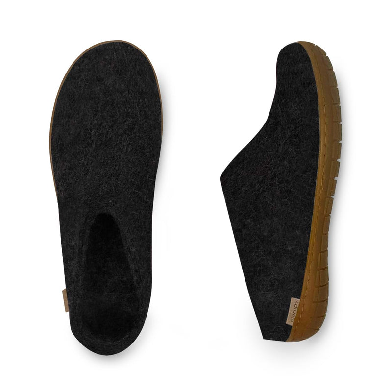 glerups Pantoffel mit Naturkautschuksohle - honey Pantoffel mit Naturkautschuk Anthrazit