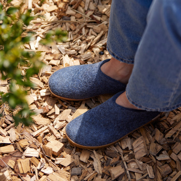 glerups Pantoffel mit Naturkautschuksohle - honey Pantoffel mit Naturkautschuk Denim